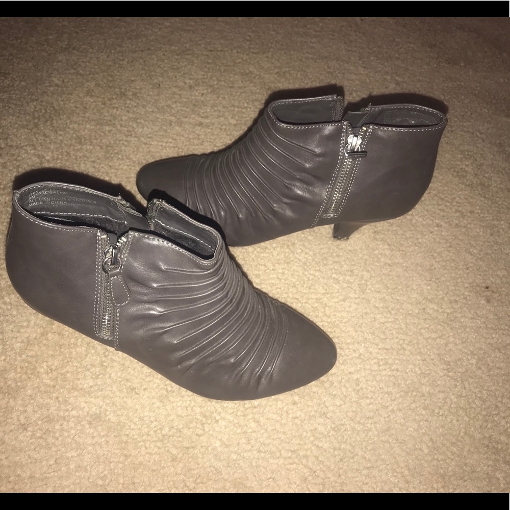 Gray booties